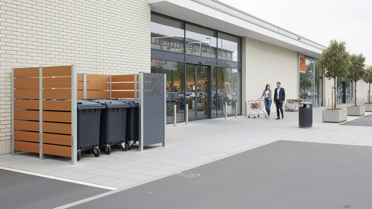 cache conteneur poubelle